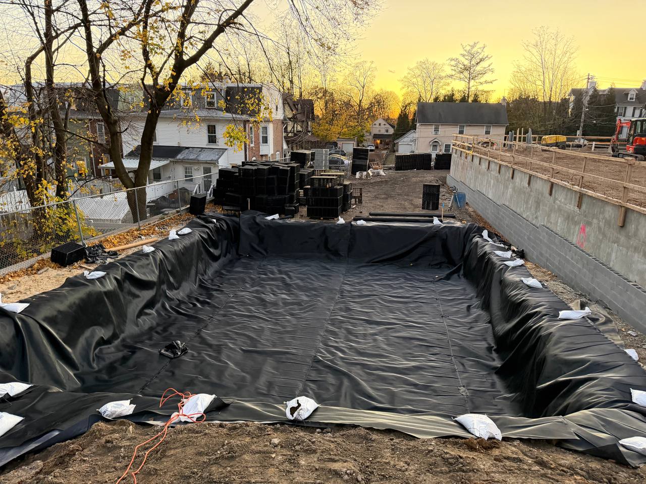Stormwater basin liner project