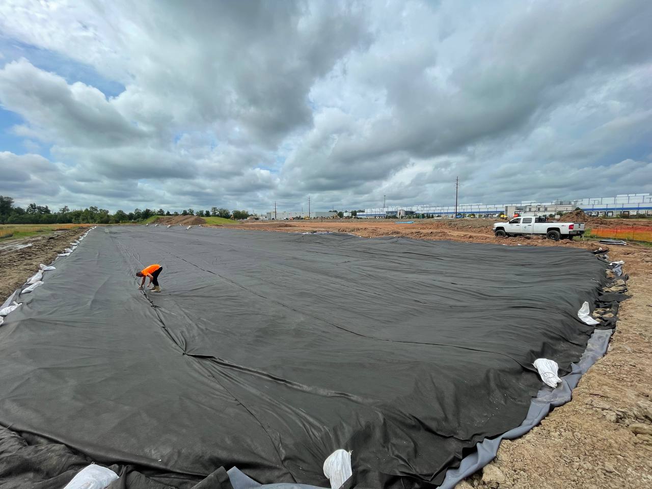 PVC liner project site